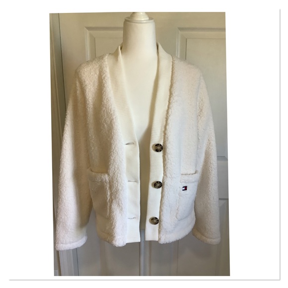 Tommy Hilfiger Faux-Sherpa Cardigan - Picture 3 of 5